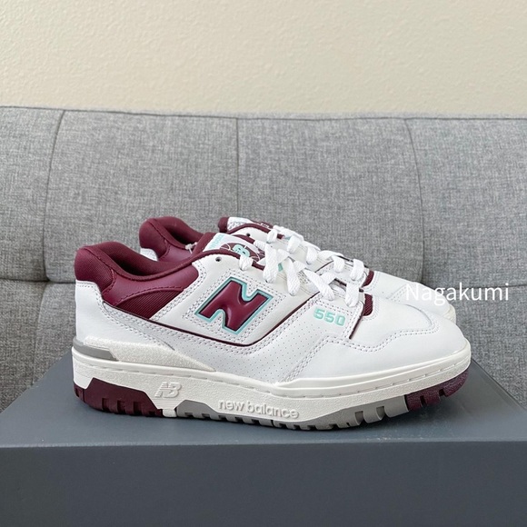 🍁🍂 new balance 550 white maroon classic retro shoes - Picture 4 of 4